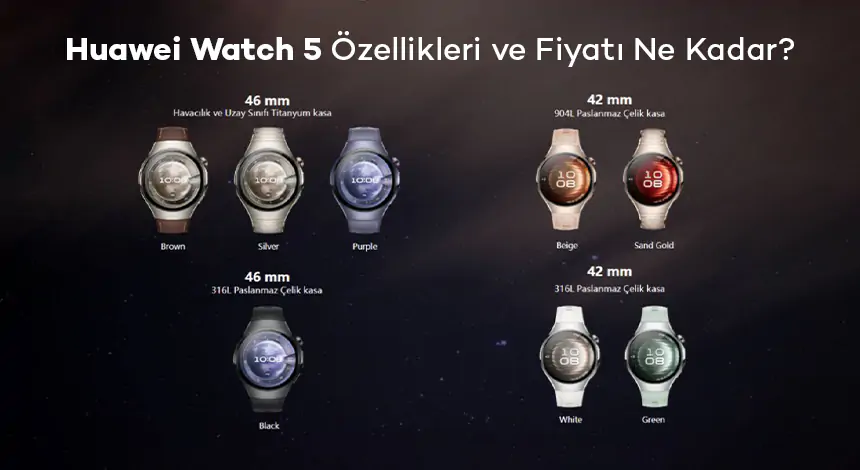 Huawei Watch 5 Satışta! Sağlık Odaklı Özellikleriyle Dikkat Çekiyor