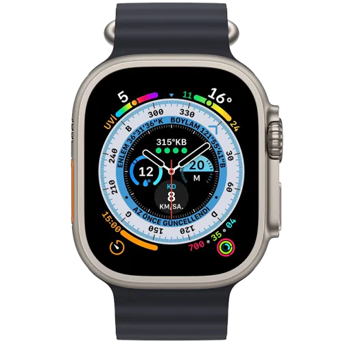 Yenilenmiş Apple Watch Ultra 49 mm Titanyum Gri - Görsel