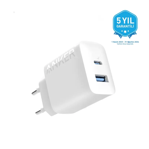 Anker 312 Hızlı Şarj Cihazı (2-Port, 20W) Beyaz - Görsel
