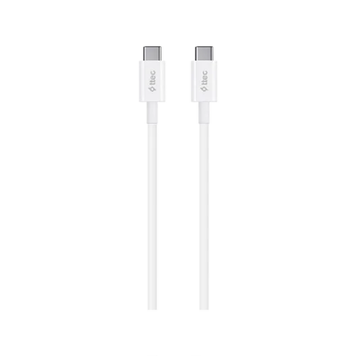 Ttec 2DK36B Type-C to Type-C 3A Şarj Kablosu Beyaz Beyaz - Görsel