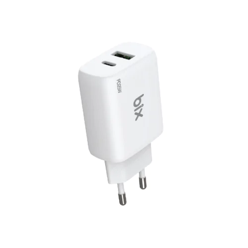BİX BX2P25TW 25W PD & 18W QC ÇİFT PORTLU PPS ÖZELLİKLİ HIZLI ŞARJ CİHAZI BEYAZ Beyaz - Görsel
