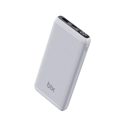 BİX BXPB11 10.000MAH LED GÖSTERGERLİ 20W PD &22.5W USB-A ÇİFT PORTLU POWERBANK Beyaz - Görsel