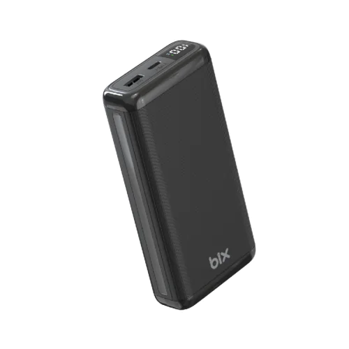 BİX BXPB21 20.000MAH LED GÖSTERGERLİ 20W PD &22.5W USB-A ÇİFT PORTLU POWERBANK Siyah - Görsel