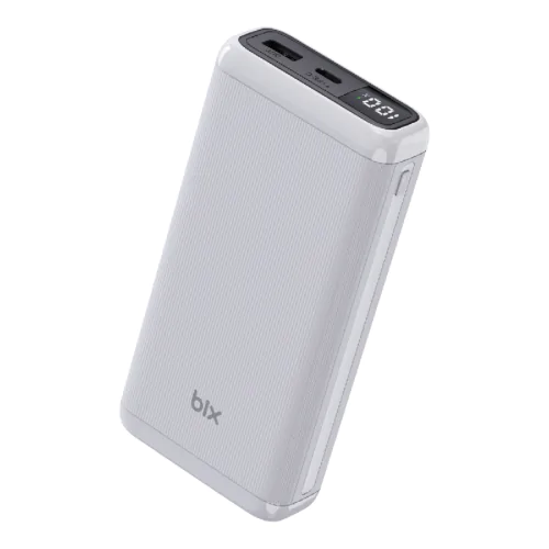 BİX BXPB21 20.000MAH LED GÖSTERGERLİ 20W PD &22.5W USB-A ÇİFT PORTLU POWERBANK Beyaz - Görsel