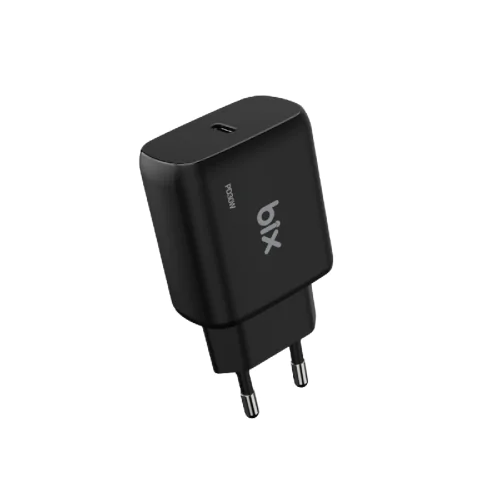 BİX BXPD30TA 30W TYPE-C PD 3.0 PPS AKIM KORUMALI HIZLI ŞARJ ADAPTÖRÜ Siyah - Görsel
