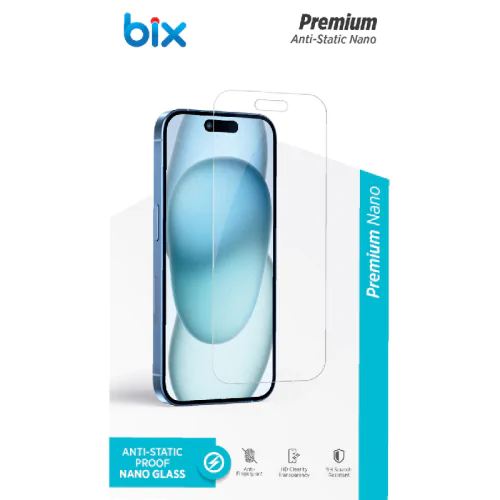 BİX IPHONE 12 FLEXİBLE NANO EKRAN KORUYUCU Şeffaf - Görsel