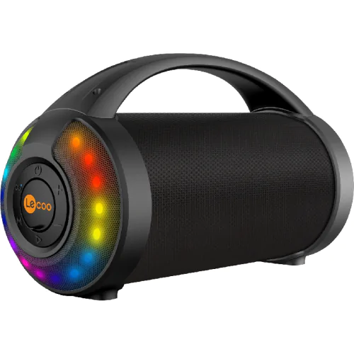 LECOO DS156 BOOMBOX RGB BLUETOOTH 5.0 STEREO 8.5W TWS TAŞINABİLİR HOPARLÖR Siyah - Görsel
