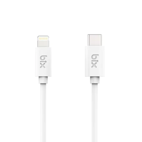 BİX BX100CLW 60W USB-C to Lightning Şarj ve Data Kablosu Beyaz 1.2 Metre Beyaz - Görsel