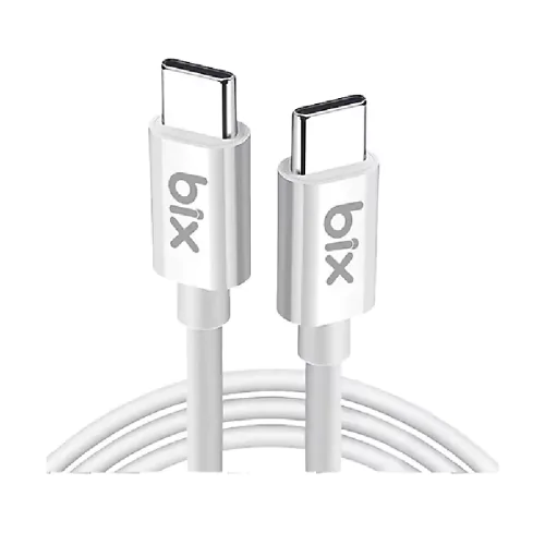BİX BX101CW 5A 60W TYPE-C TO TYPE-C ŞARJ KABLOSU Beyaz - Görsel