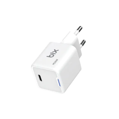 BİX BX1P30G GAN 30W TYPE-C PD AKIM KORUMALI VE LED GÖSTERGELİ HIZLI SARJ CİHAZI Beyaz - Görsel