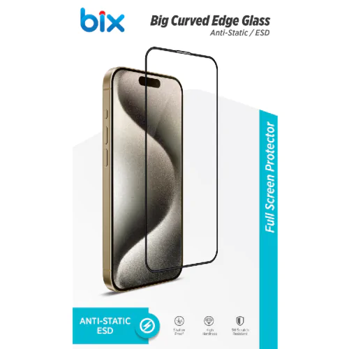 BİX IPHONE 14 9H TAM KORUMALI TEMPERLİ EKRAN KORUYUCU Cam - Görsel