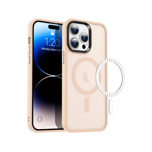 BİX IPHONE 14 PLUS MAGSAFE ÇİZİLMEYE KARŞI DAYANIKLI KILIF Pembe - Görsel