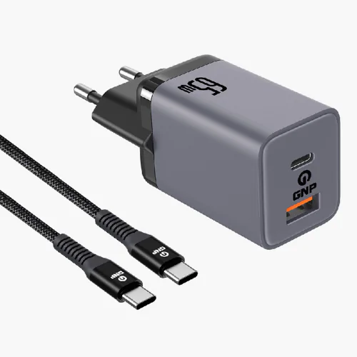 GNP 65W GAN Şarj Kiti Type-C Koyu Gri - Görsel