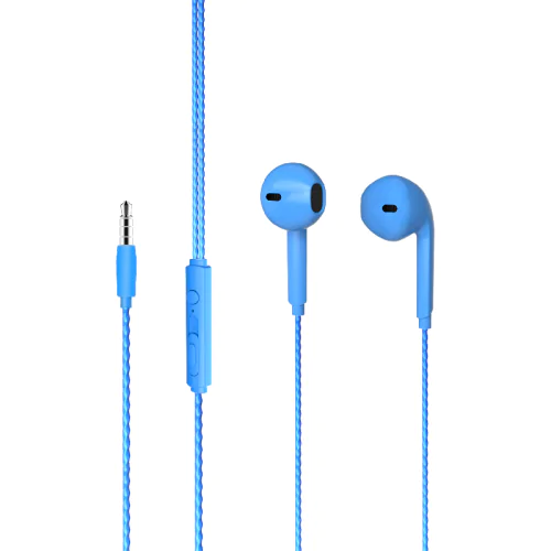 LENOVO LECOO EH104 3.5MM JACKLI KULAK İÇİ MİKROFONLU KULAKLIK Mavi - Görsel