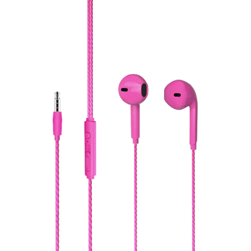 LENOVO LECOO EH104 3.5MM JACKLI KULAK İÇİ MİKROFONLU KULAKLIK Pembe - Görsel