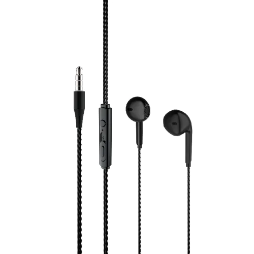 LENOVO LECOO EH104 3.5MM JACKLI KULAK İÇİ MİKROFONLU KULAKLIK Siyah - Görsel