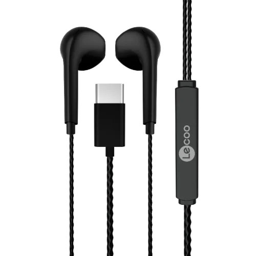 LENOVO LECOO EH104 TYPE-C KULAK İÇİ MİKROFONLU KULAKLIK Siyah - Görsel