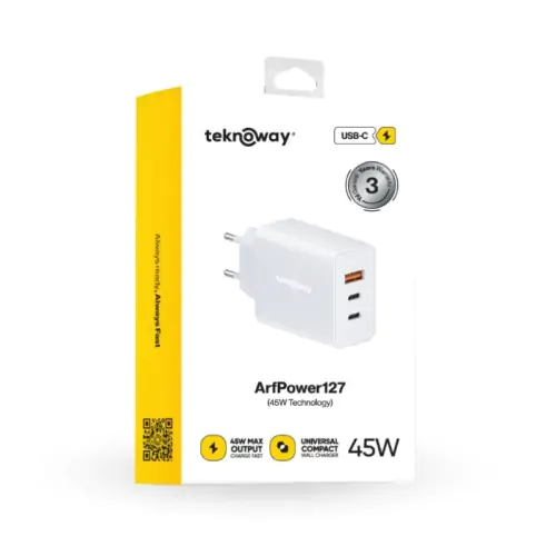 Teknoway 45W 2TYPE - C Beyaz - Görsel